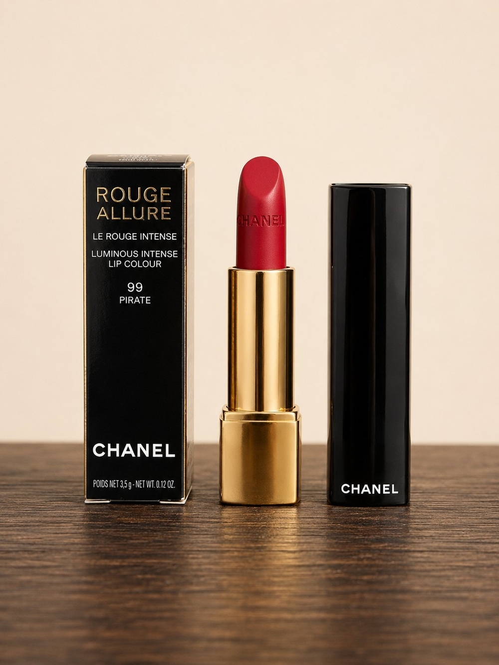 CHANEL Rouge Allure Lipstick in Vibrant Red